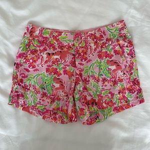 Lilly Pulitzer Womens Shorts Fun Vibrant Pattern Size 4